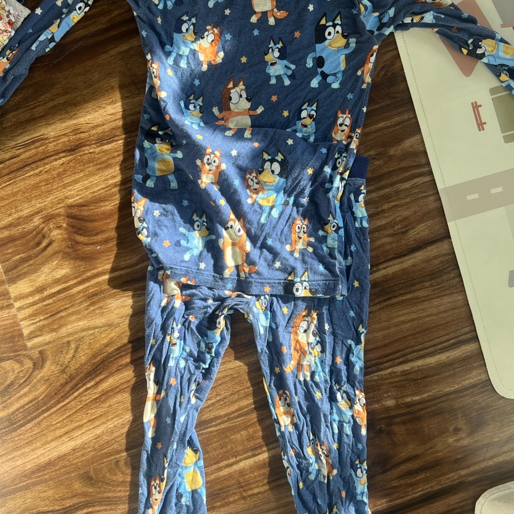 Little Sleepies Blue Cartoon Pajama Set